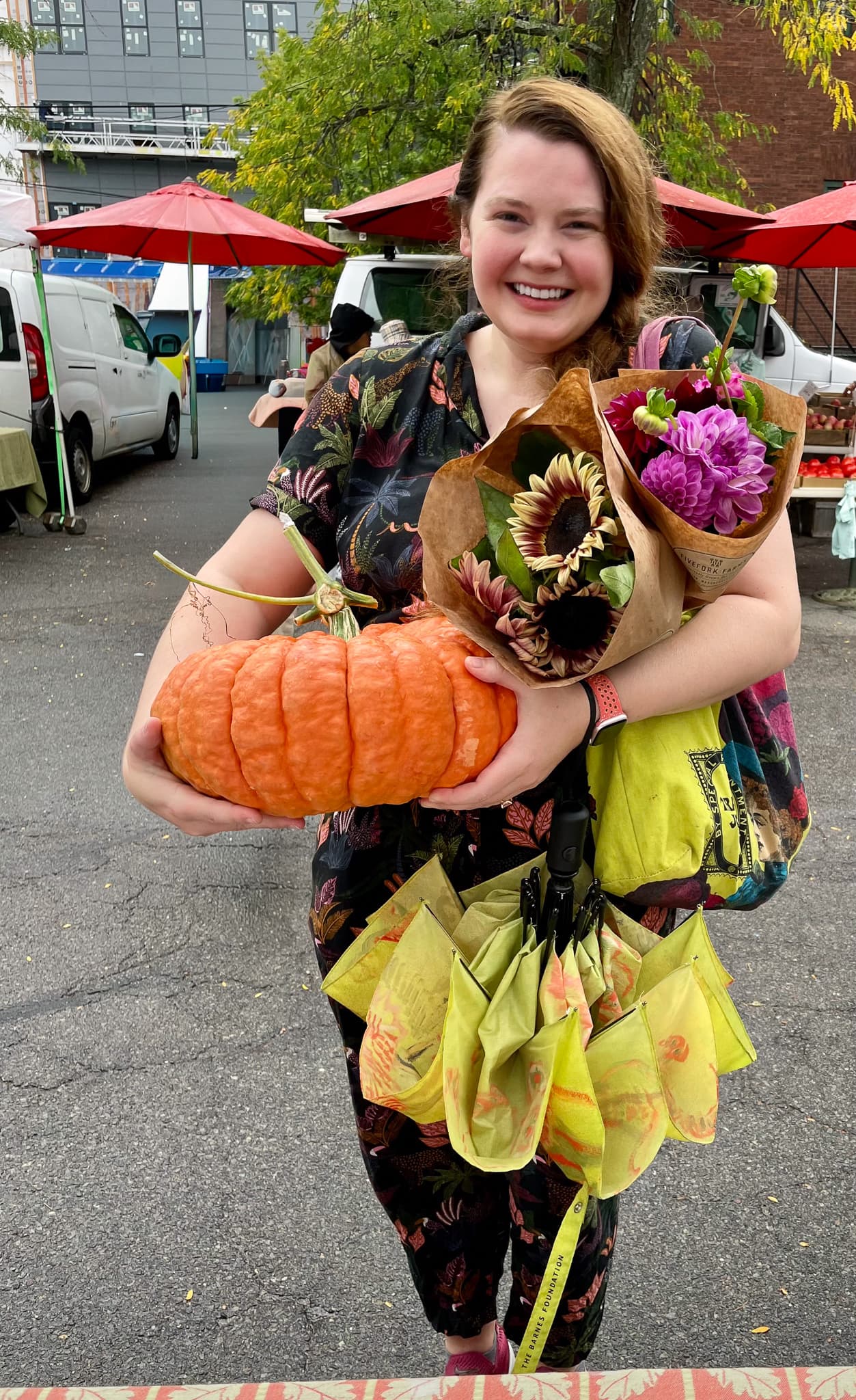 Kailey Bennett at the Brookline farmer's market
